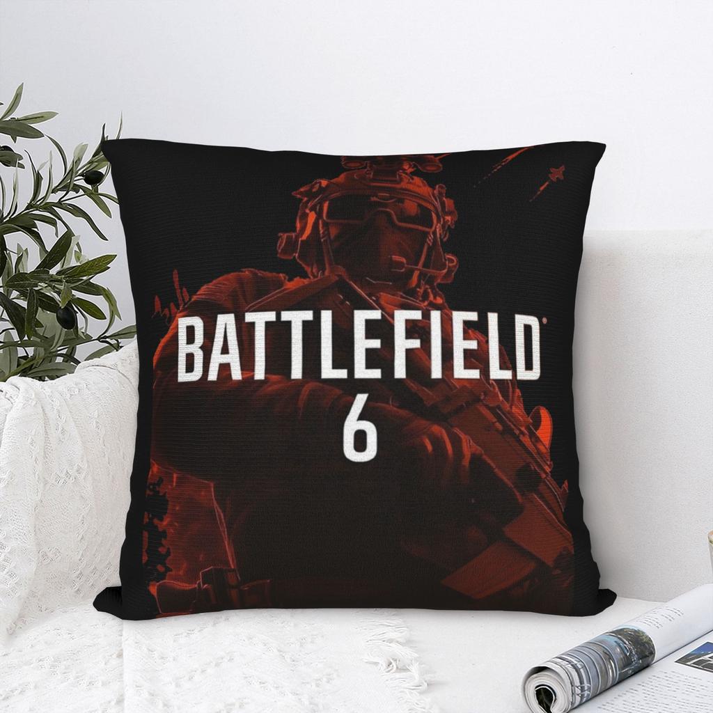Federa Decorativa Battlefield 6 Giochi Divertenti BF6 Merch Casa Copricuscino con Cerniera Multitaglia