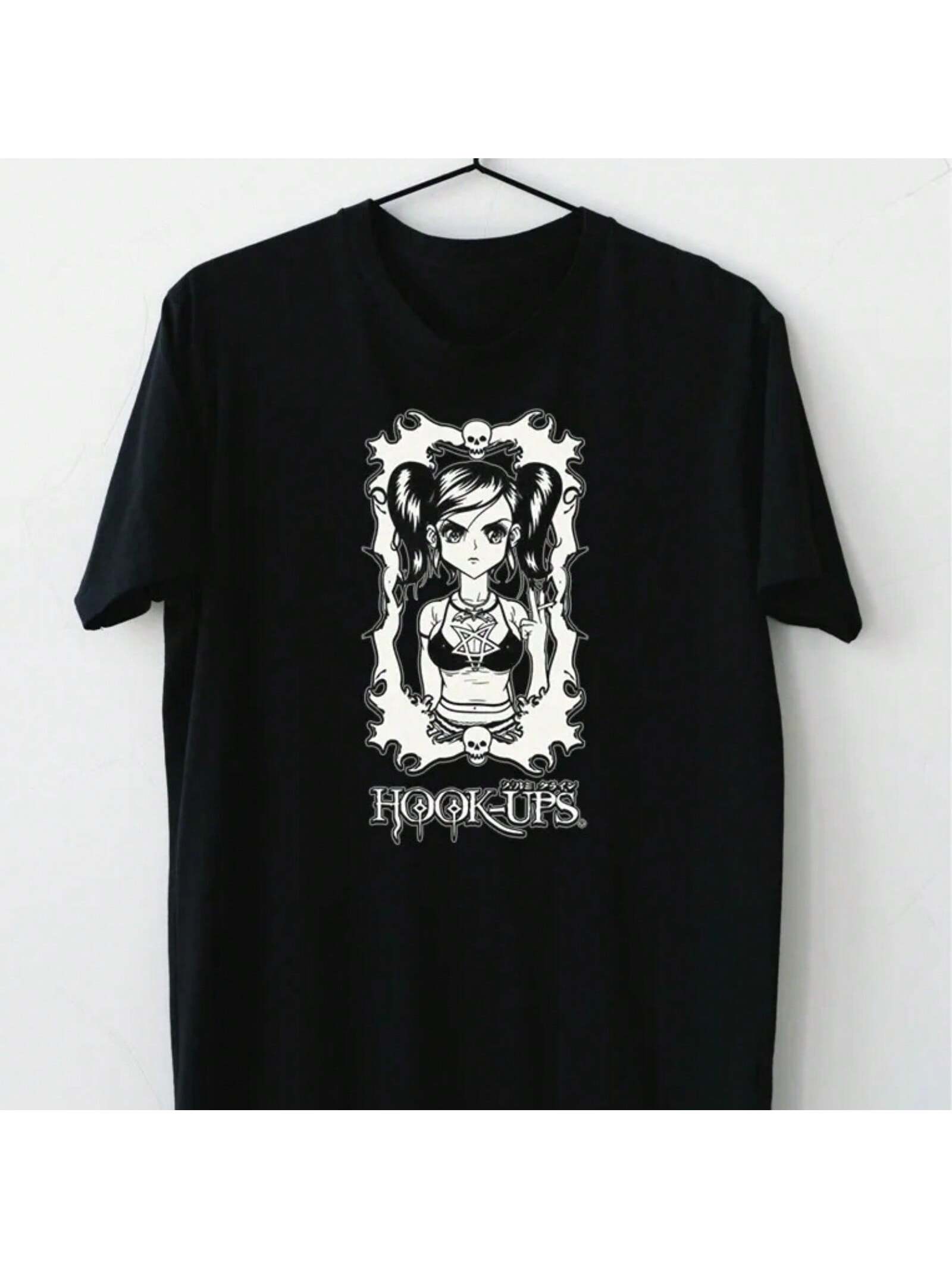 Hookups Sakteboard Lucinda Goth Girl Smoking T-Shirt S-4XL S разноцветный