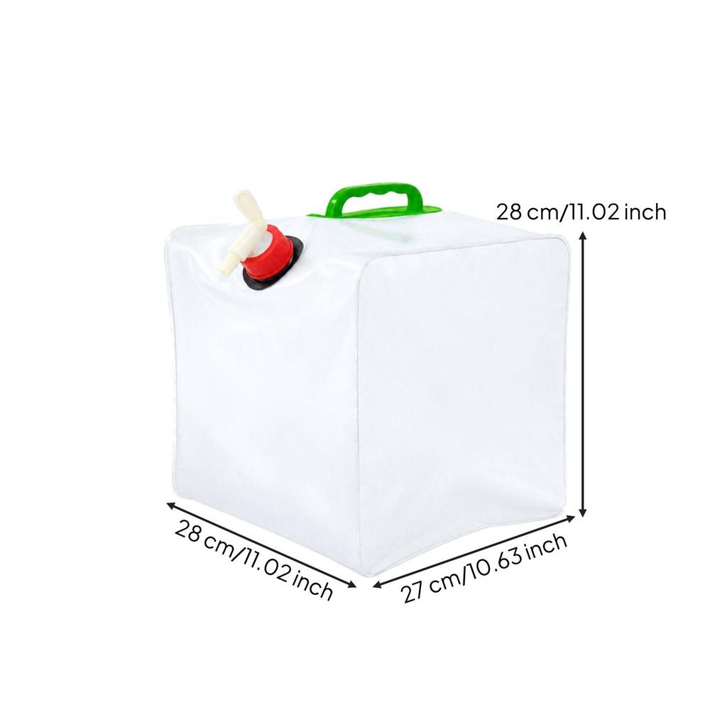 Foldable PVC Water Container SpaceSaving Jug with Handle Portable for Camping,