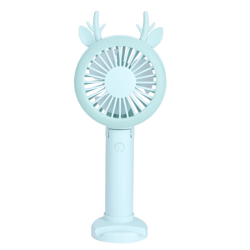 Handheld Folding Fan Mini Table Fan USB Charging for Travel Office RoomGreen