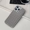 Grey plaid for Apple 16 mobile phone case iphone14promax Epoxy personality 13 electroplating 15 dark 17