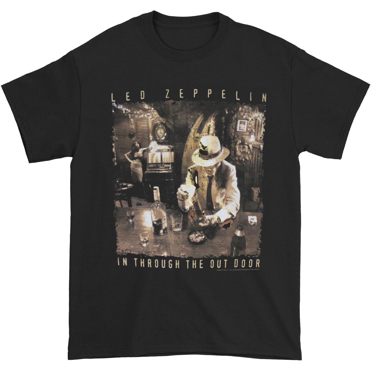 Men s Led Zeppelin In Through The Out Door T-shirt Small Black S