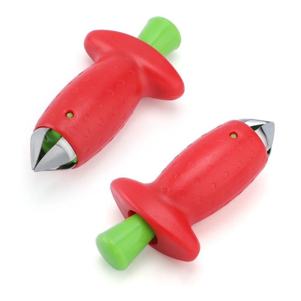 Creative Design Stem Removal Device Stainless Steel Fruit Stem Remover Strawberry Huller Food Prep