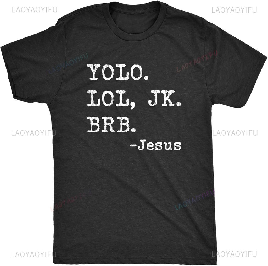 Mens Funny Jesus Printed T Shirts Religious Tees with Funny Sayings Easter Tees for Guys Men Clothing Fashion Casual Streetwear