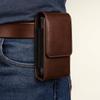 Solid Color Cell Phone Belt Pouch Flip Case Leather Belt Clip Dual Pouch  Mobile Phone
