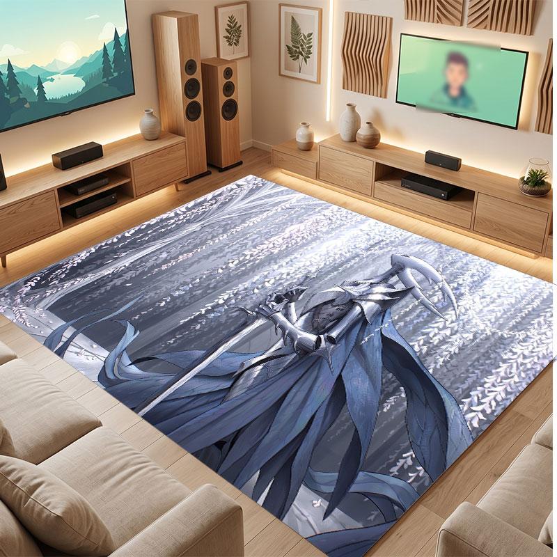 Hollow Knight Teppich Weich Dick Rutschfest Boden Teppich für Schlafzimmer Wohnzimmer Heimdekoration