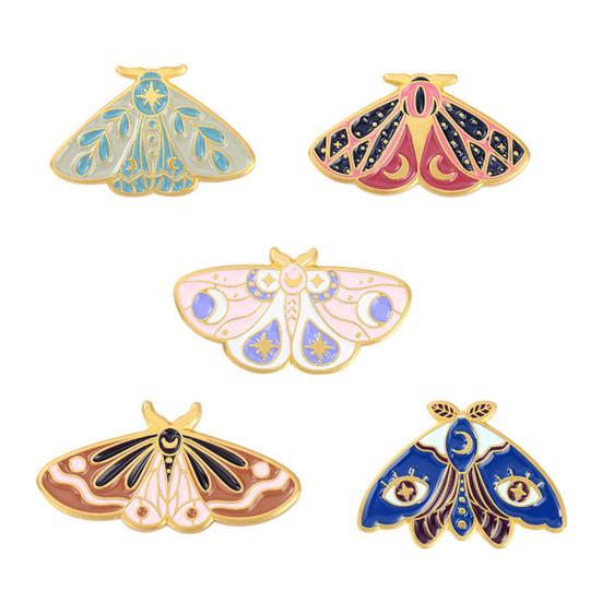 Women Brooch Moth Enamel Exquisite Special Cute Bag Pin for Gift