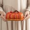 Porta burro con coperchio Vassoio snack zucca Porta burro di Halloween con coperchio per Cucina Sala da pranzo Elemento centrale autunnale Ringraziamento