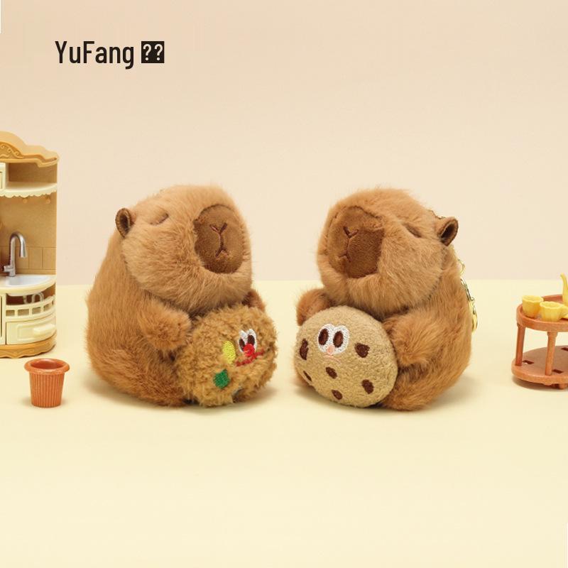 Capybara Plush Keychain Pendant – Cute Bag Ornament Toy Hanger