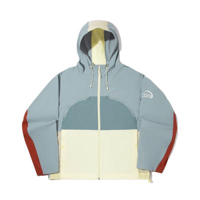 Li Ning ANB Collaboration Patchwork Zipper Hooded Versatile Casual Sports Jacket Men Jacket Lead-Gray-Green Ochre-Red Light-Cream-Yellow AFDV997-3