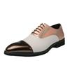 Cheap Foreign Trade Large Size Leather Shoes Dress Business Casual Fashion Men Breathable Color Matching Pointed Groom Leather Shoes