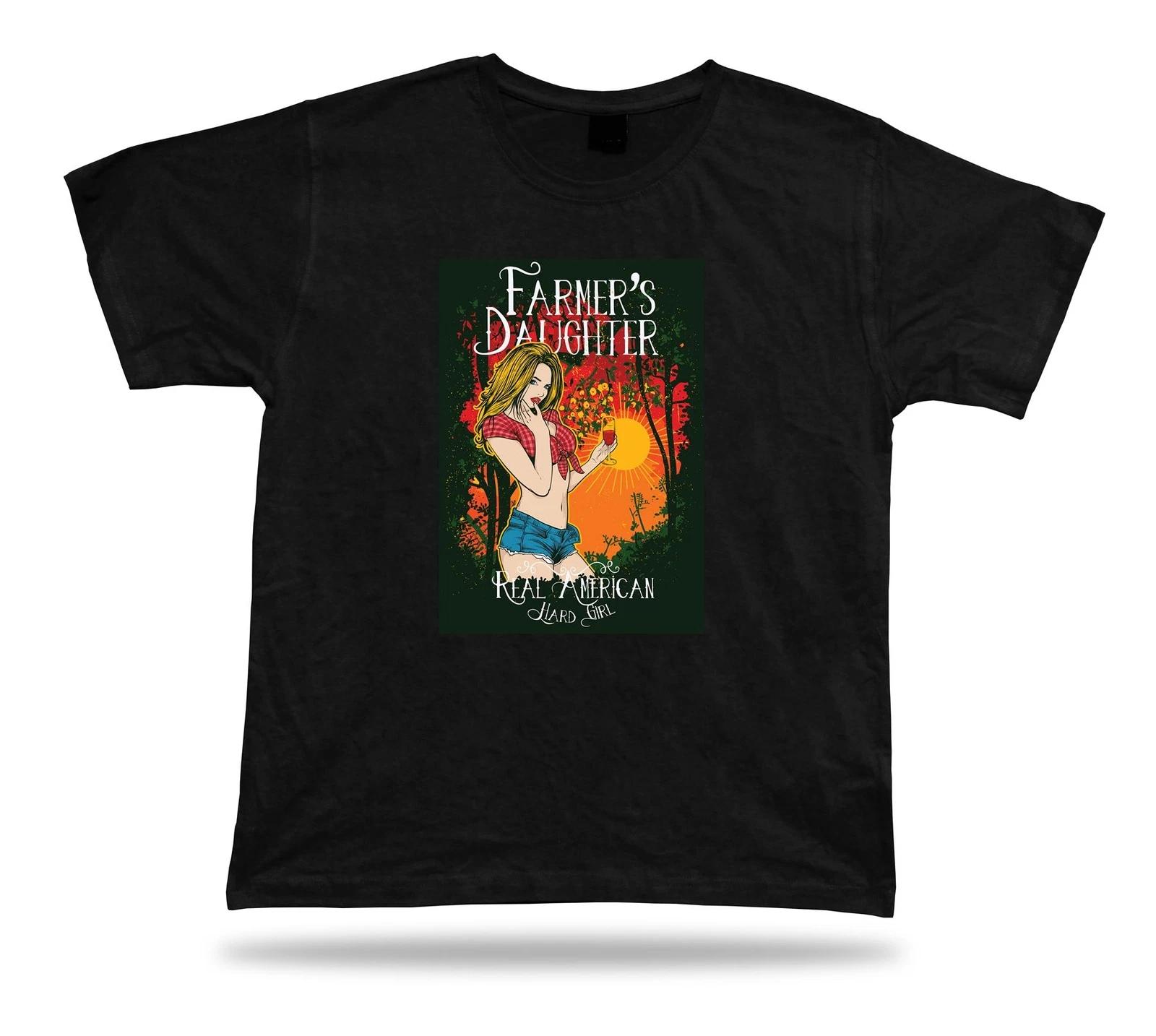 Tshirt Tee Shirt Birthday Gift Idea Farmer s Daughter Sexy Sunset Forest Wine M