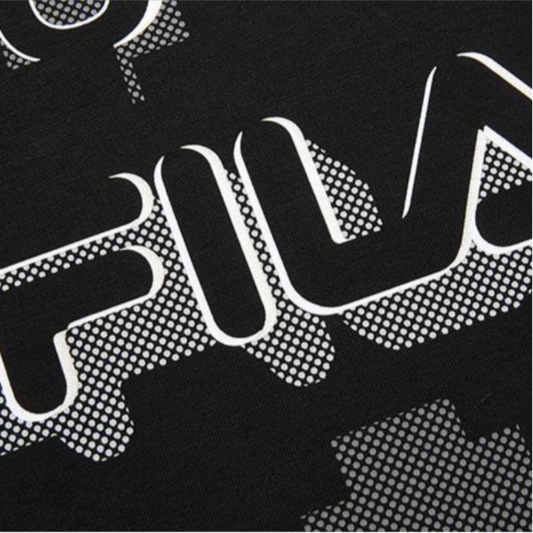 Fila Kapuzenpullover mit Logo-Print Unisex-Sweatshirt Schwarz F11M118250F-BK