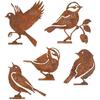5 Rusted Bird Metal Art Pieces Bird Sculptures Statues Gardening Accent Outdoor Decoration Ornaments For Patios Balcony