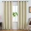 2pcs Modern 100% Blackout Curtain with Coated Lining, Solid Window Curains for Bedroom, Living Room, Dining Room, Home Decor