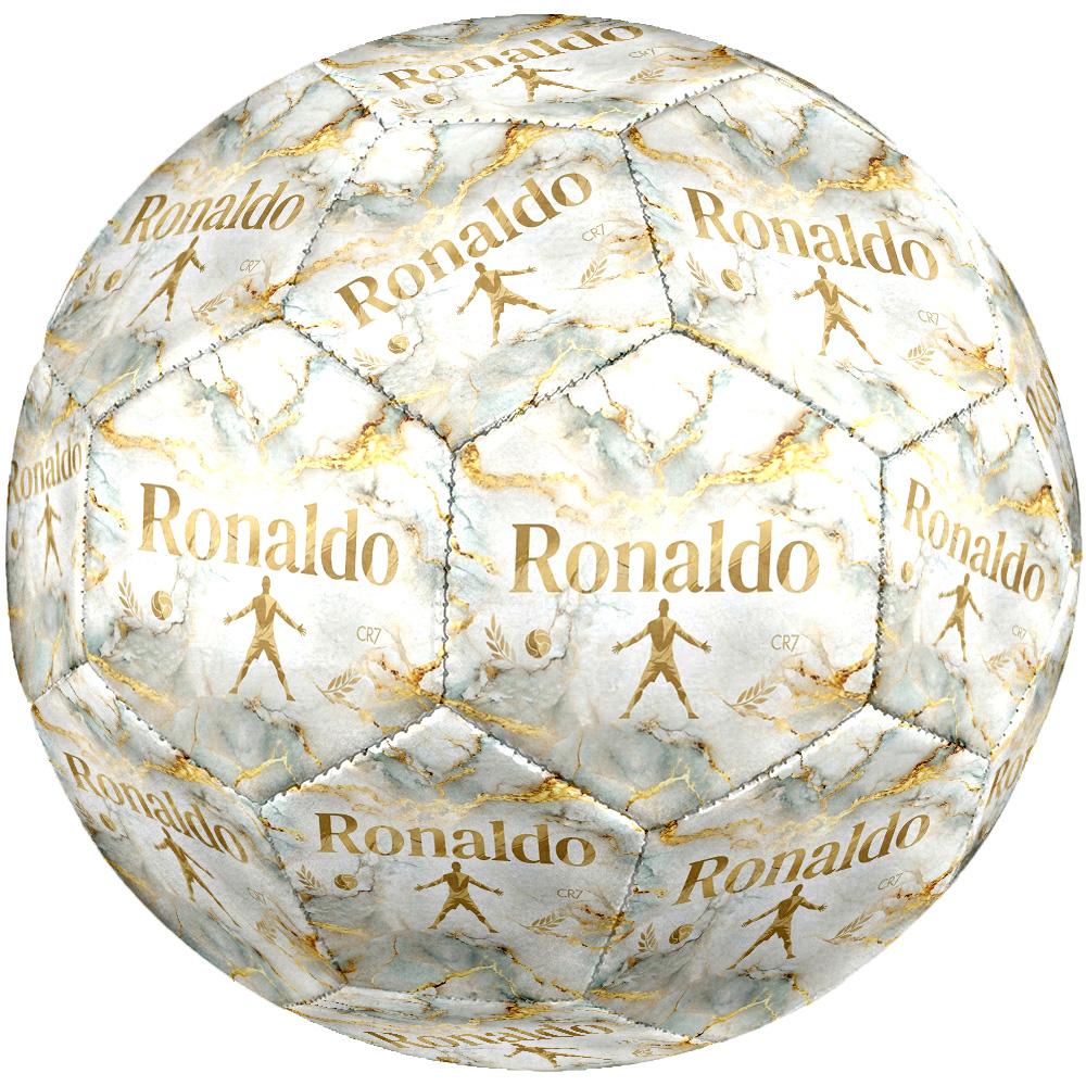 Ronaldo's Golden Legacy Size 5 Football Machine Sewn Indoor/Outdoor Training and Matches Ideal for Soccer Enthusiasts
