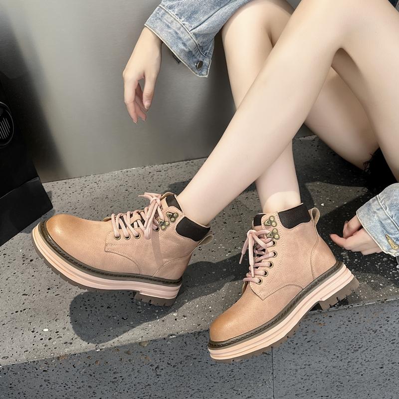 Fashion 2025 New Women's Ankle Boots and Booties Thick-soled Work and Motorcycle Boots female Plus-Size Autumn and Winter Women Boots