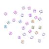 200 ცალი Mix Square Acrylic Alphabet Beads Charms Large Hole DIY Crafts 1