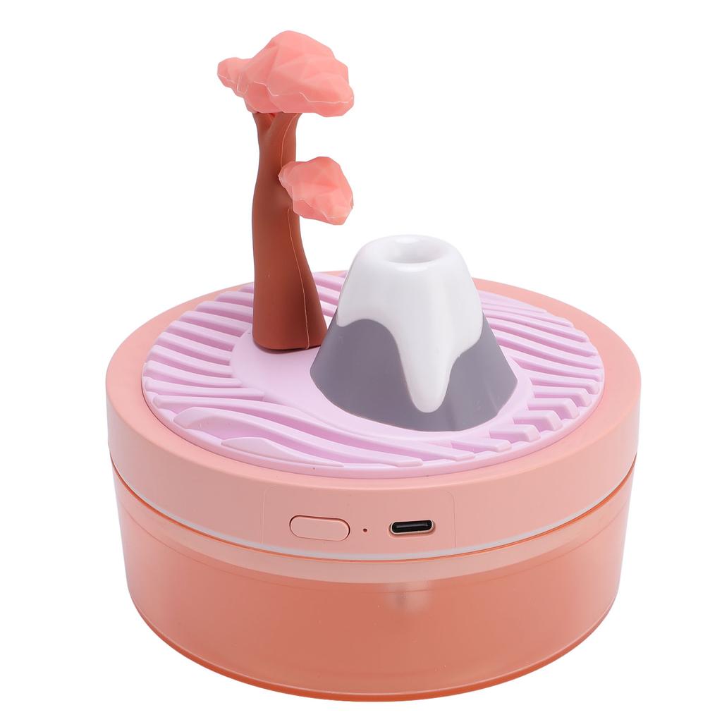 Mini Desk Humidifier with Cherry Tree Landscape Decoration Colorful Light 320ml Capacity Cool Mist U