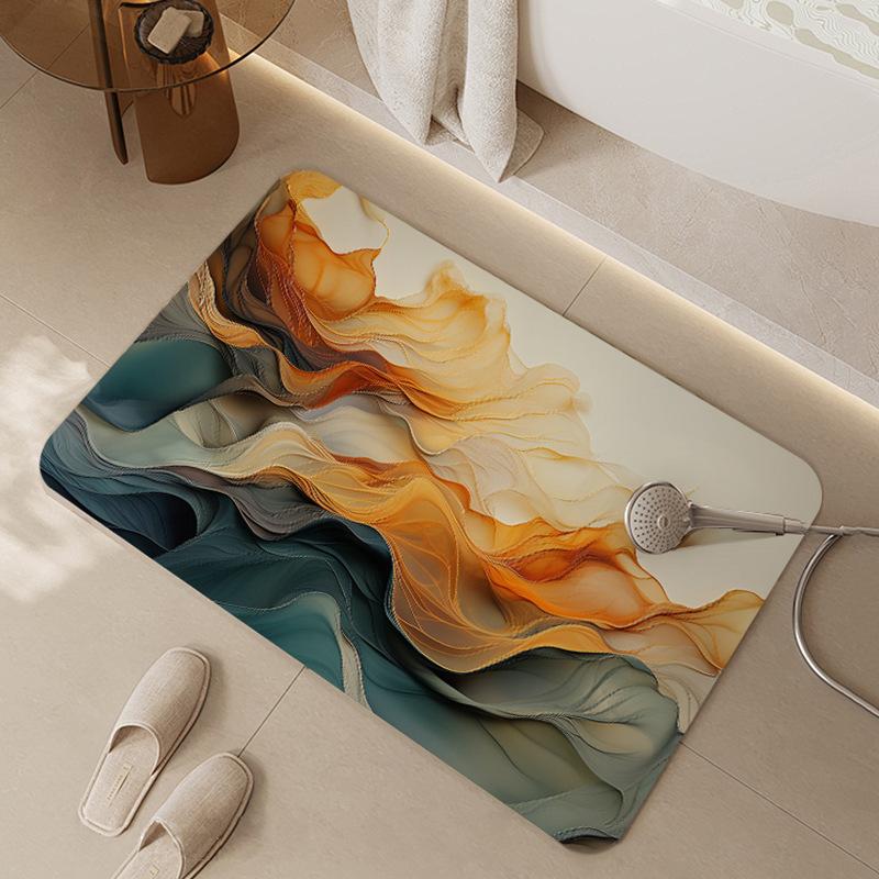 Bathroom Floor Mat Bathroom Toilet Floor Mat Door Entry Mat Carpet Toilet Absorbent Non-slip Door Mat