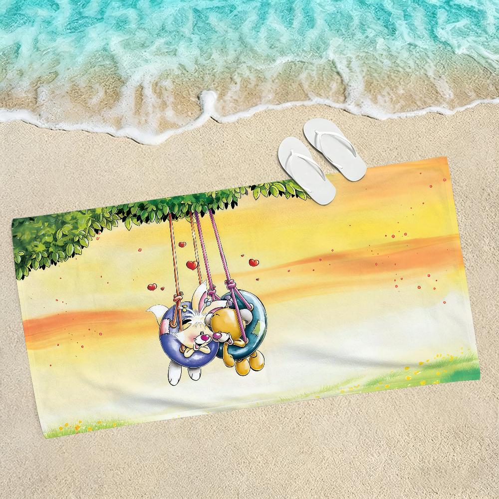 Cartoon D-Diddl Rat Towel Towels For Beaches Yoga Studios Gyms Hot Springs Swimming Pools And Picnics