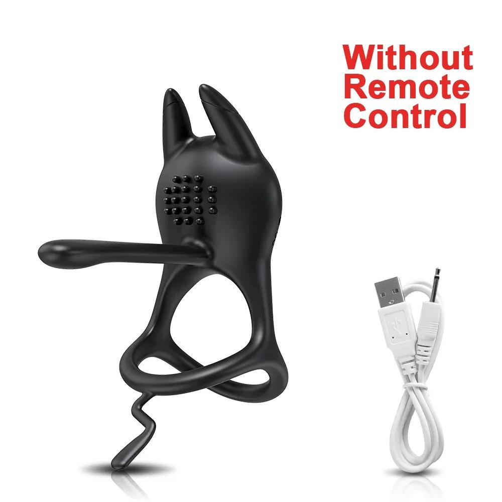 Vibrating Cock Ring Penis Ring for Men Ejaculation Delay Remote Control Penis Extension Clit Stimulator Sex Toy for Couples 18+