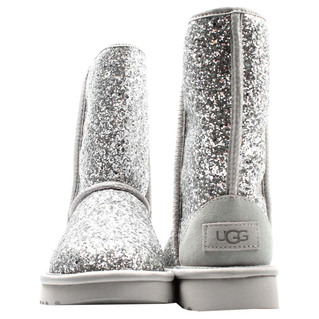 UGG  Classic Short Cosmos Glitter - Silver Women Sneakers 1105390-SLVR