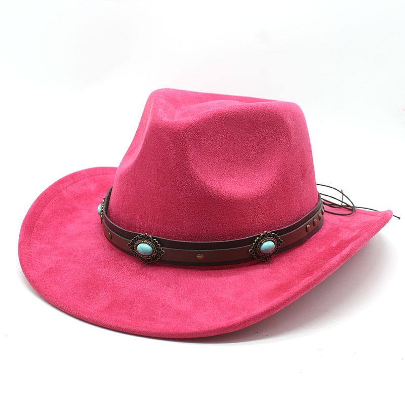 Western Regions Cowboy Hat Woolen Top Hat Ethnic Style Suede Tibetan Cowboy Hat
