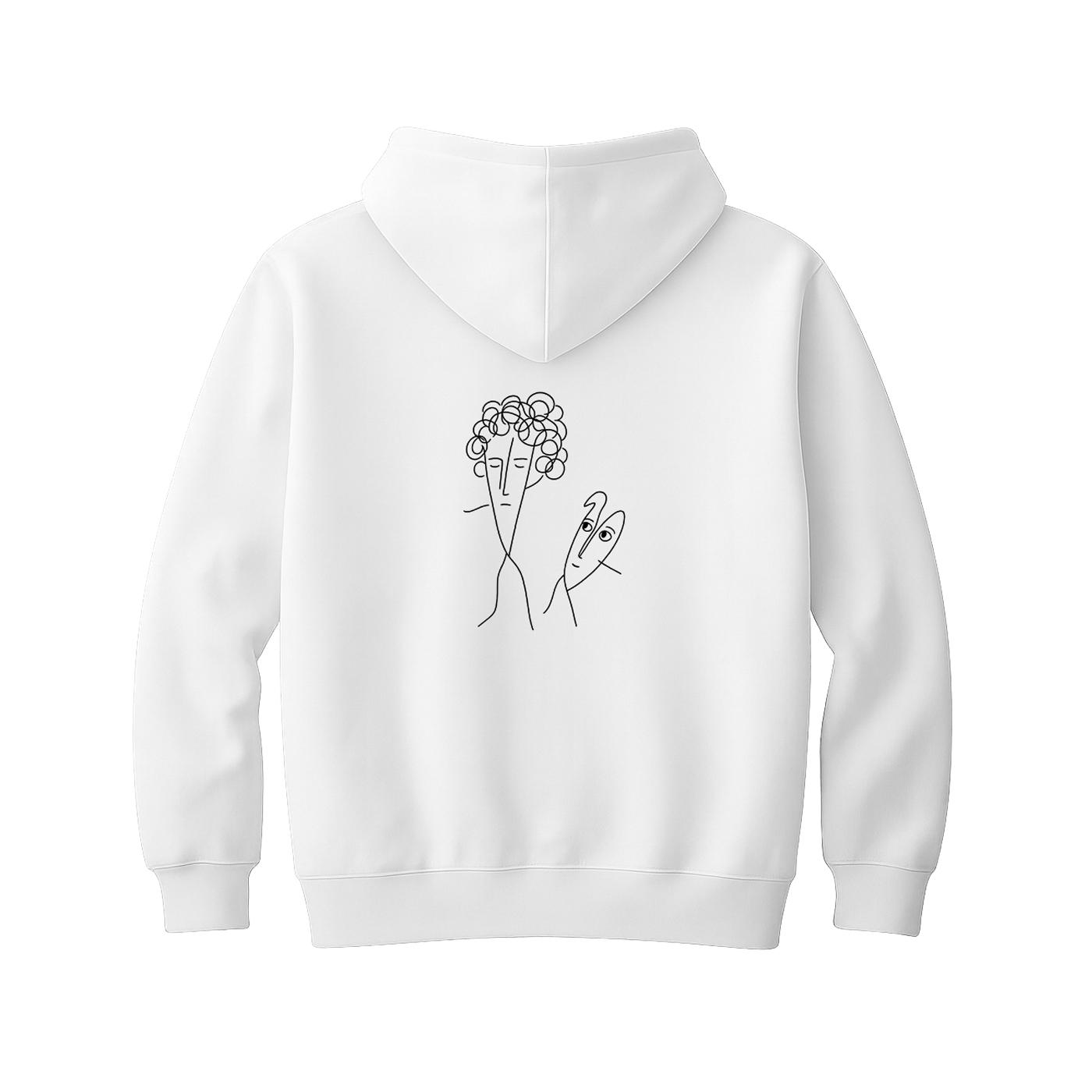 Shupener Unknown Printed Hoodie 3 Colors White/Xl