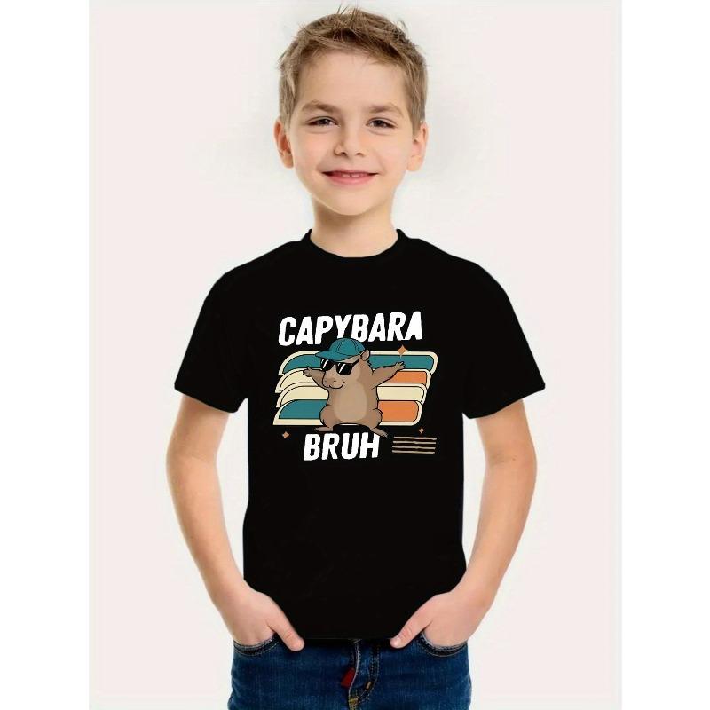European sizes Hamster Cotton boys T-shirt 110 чёрный