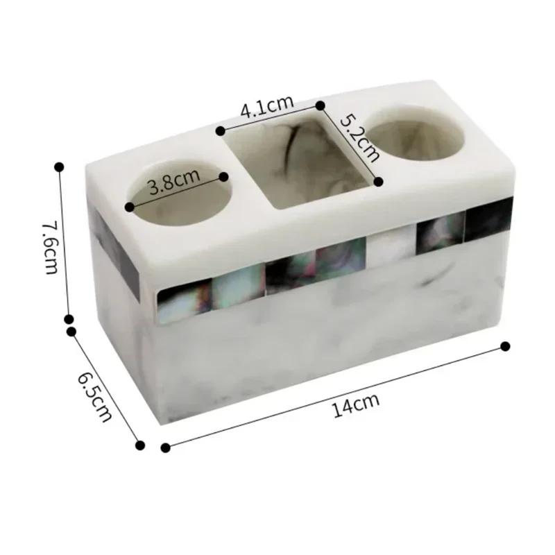 Kreative Muschel Marmor Zahnbürstenhalter Aufbewahrungsregal Haushalt Luxus Modern Aufbewahrungsbecher Badezimmerzubehör