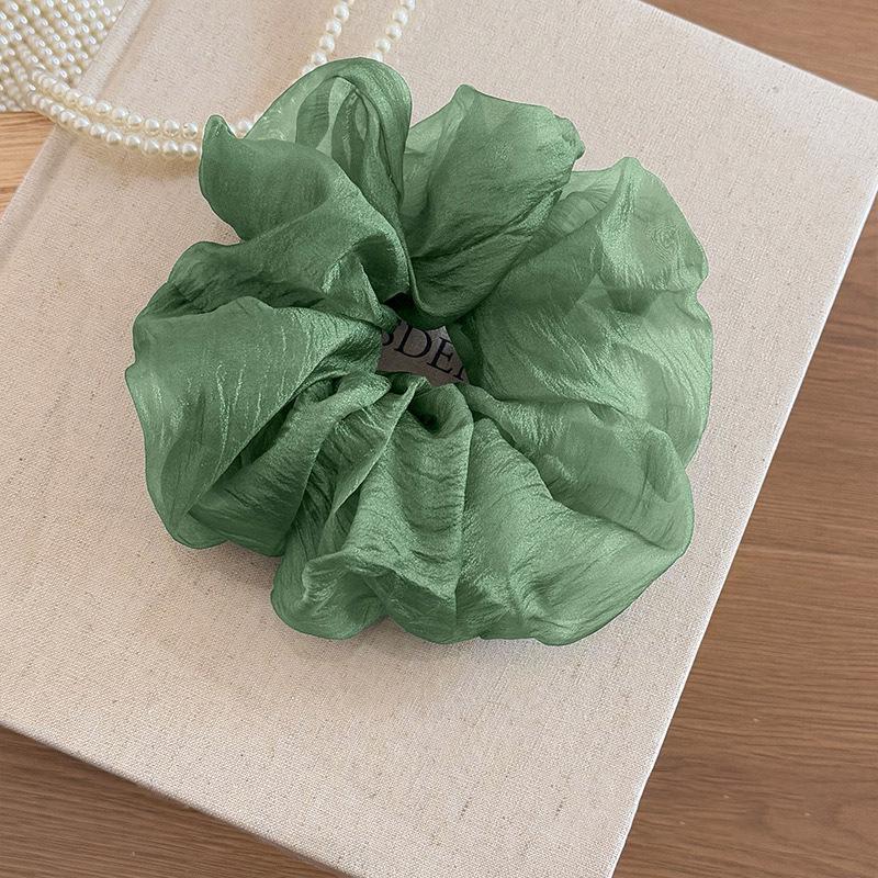 Стильная сетчатая резинка для волос в ретро-лесном стиле для женщин - Прочная, эластичная резинка для низкой прически.