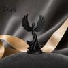 Small Angel Statue 3D Printed Dancing Figurine, Modern Winged Women Statue, Collectible Decorative Sculpture for Living Room, Bedroom, Bookshelf