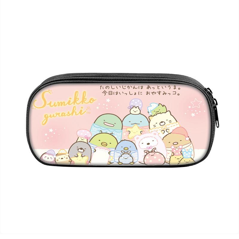 Sumikkogurashi Character Pencil Case With Large Capacity Nylon Storage Bag For Students