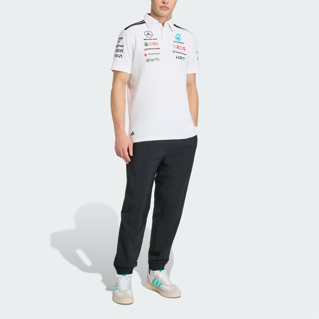 Adidas Mercedes - AMG Petronas Formula 1 Team Striped Short Sleeve Polo Shirt Men tops KE5524