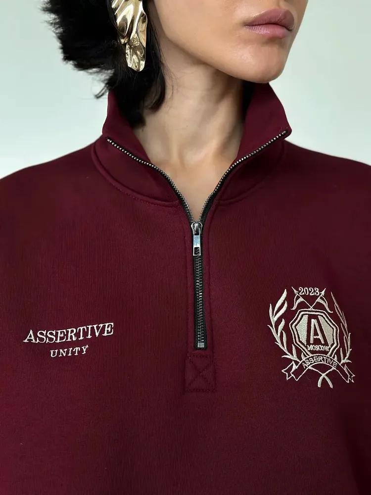 ,Modische Winter Oberbekleidung Halber Reißverschluss Stehkragen Umlegekragen Sweatshirt Lockeres Oberteil