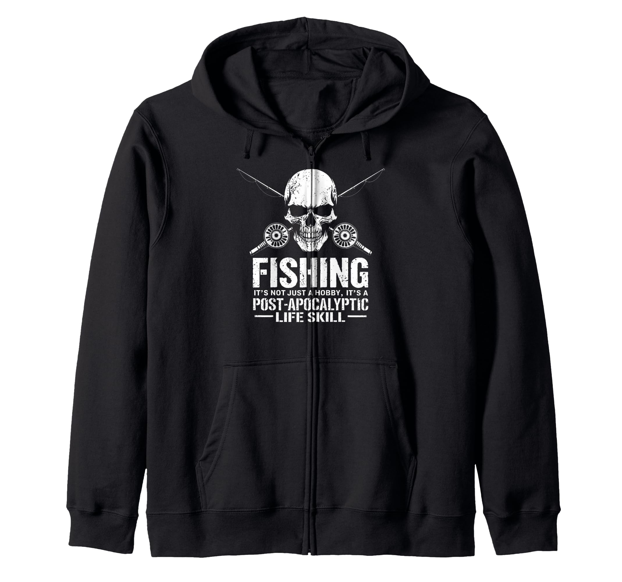 

Post-Apocalyptic Survival Fishing – Essential Life Skills Zip Hoodie