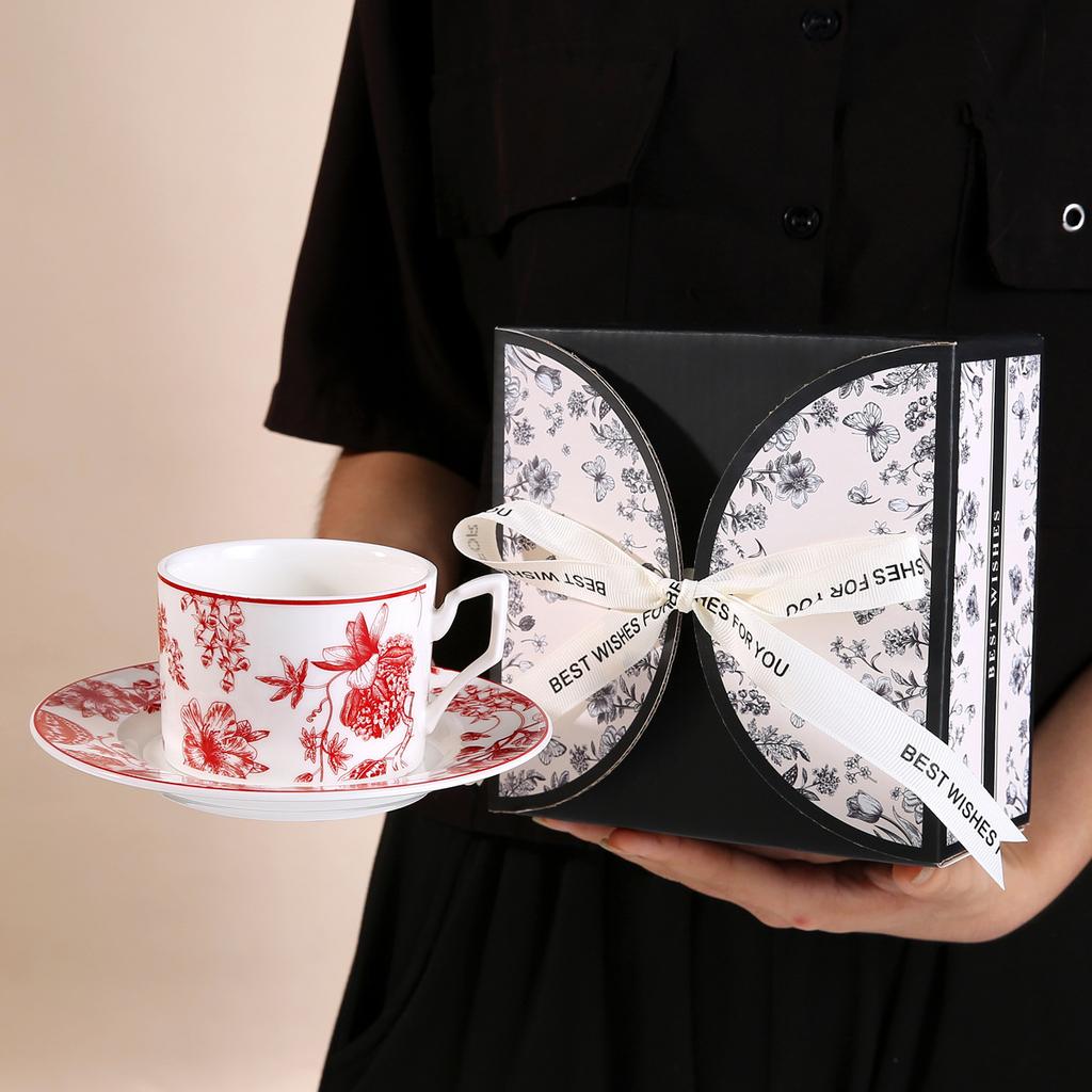220 ml Retro-Kaffeetasse, Snackschale, Espressotasse, Keramik-Trinkgeschirr, nordische Heimdekoration, Tasse, Urlaubsgeschenkset