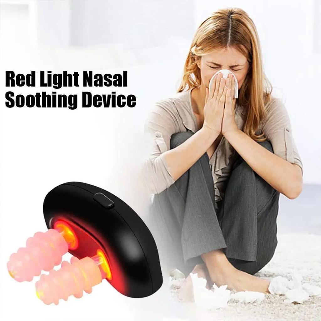 Smart Infrared Nasal Therapy Device Rhinitis Machine Low Frequency Pulse Nose Massage for Improving Nasal Ventilation Wireless Portable Rechargeable
