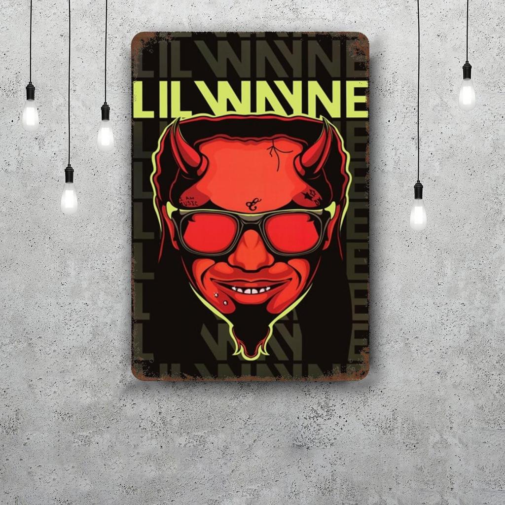 Lil Wayne Vintage Metal Tin Signs Posters Decor Retro Metal Plaque Wall Art Decor for Garage Bar