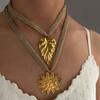 chic Geometric Woven Necklace Bohemian Style Shell Clavicle Chain Short adjustable Choker Necklace