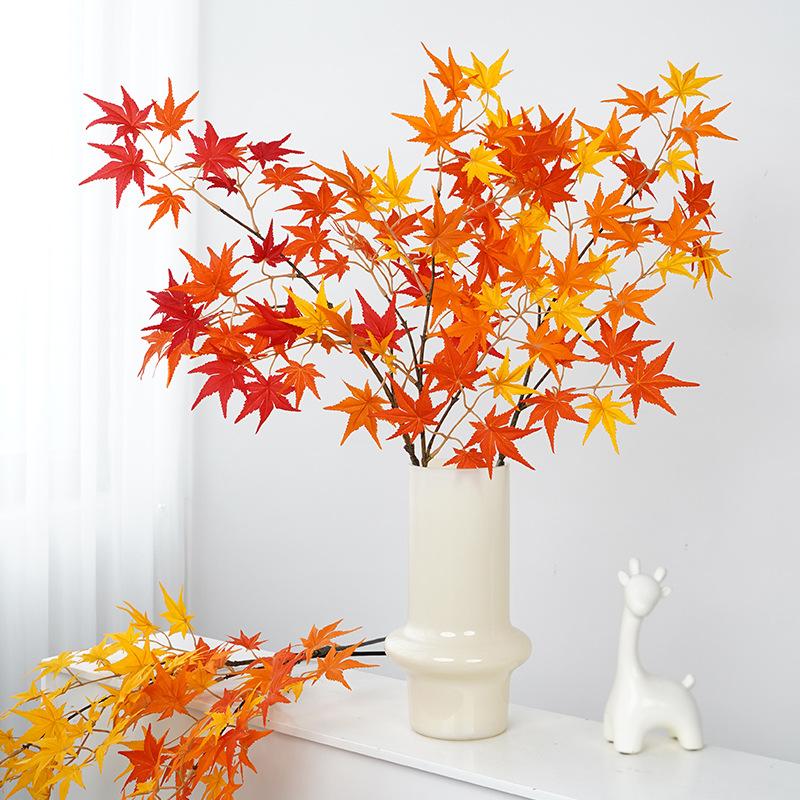 Wabi Stillwind Autumn Color Simulation Maple Leaf Flower Arrangement Ornament Homestay Landscape Flower