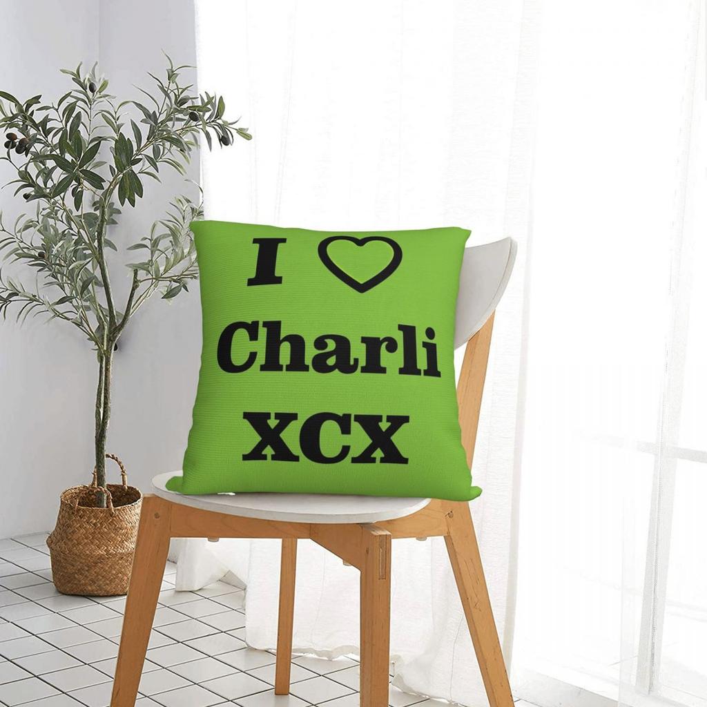 Charli XCX Brat Pillow Case Club Classics Pop Music Brat Album Cushion Covers Polyester Decorative Pillowcase for Sofa 18