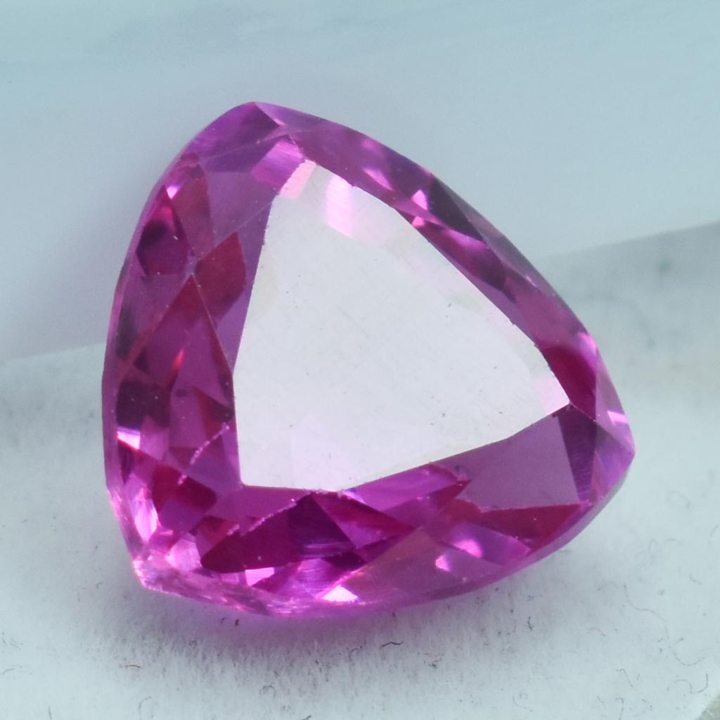 Natural Trillion Shape 4.55 Carat Pink Ceylon Sapphire CERTIFIED Loose Gemstone