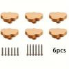 12pcs Wooden Cloud Handles - Simple Design for Cabinets, Furniture & Drawers, Including Two Sizes of Screws