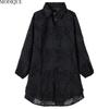 MODIQUE Spring Summer Plus Size New Women Loose Vintage Chiffon Dot Print Blouse Shirts Female Casual Oversize Long Sleeve V-Neck Top Black