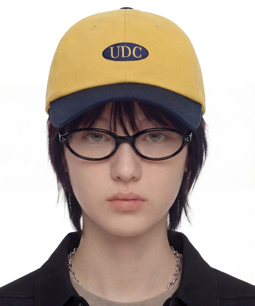 Eondeokeonteulol Cotton Logo Ball Cap Es Udc / Authentic B B / Yellow Navy