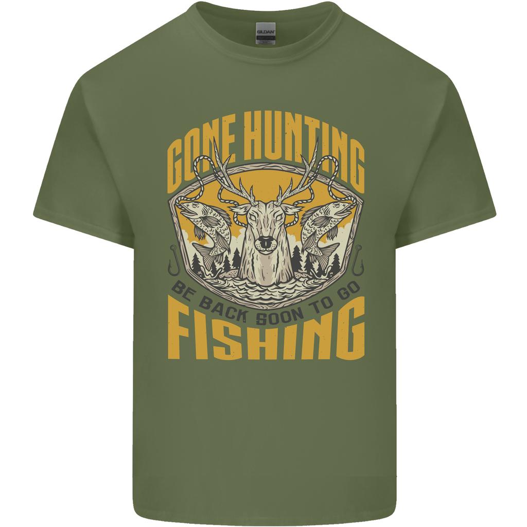 Gone Hunting Then Fishing Funny Hunter Unisexs Light Cotton TShirt