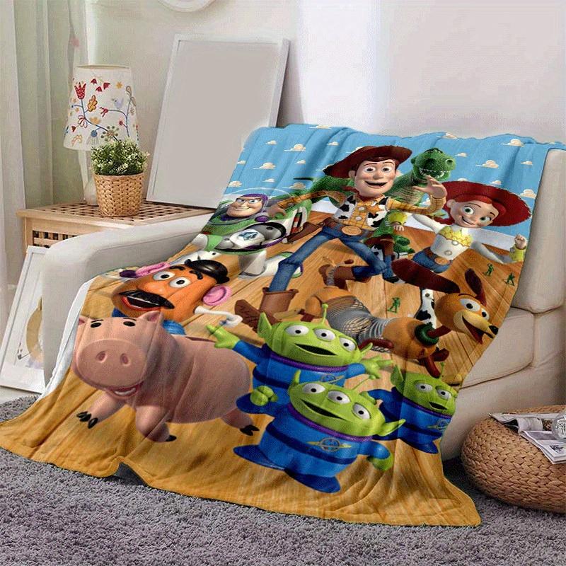 1pc Toy Story Printing Blanket - Soft, All-Season Throw for Living Room, Beroom,Personalize Gift with Aorable Cartoon Esign