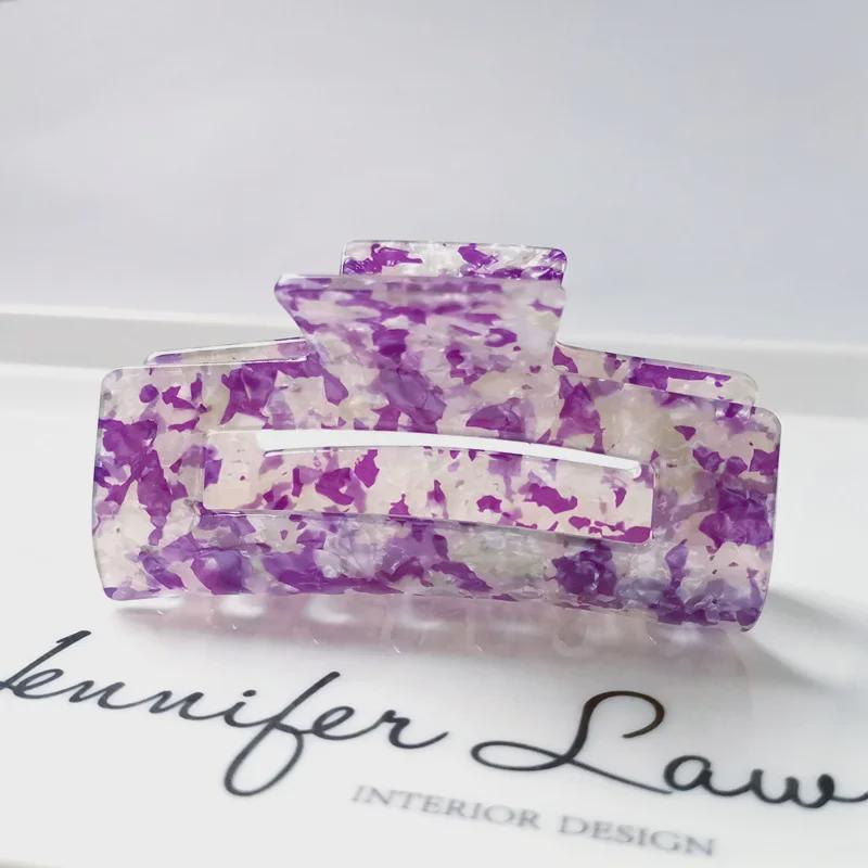 7.5cm Rectangular Hollow Acetate Ponytail Hair Claw Clip - Hot Selling Accessory